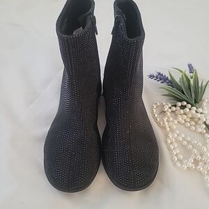 Zara Black Sparkling Ankle Boots
